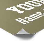 Name des personalisierten Fußballplakats Poster (Ecke)