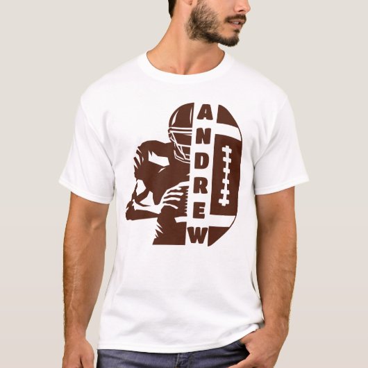 Name des personalisierten Fußballspielers T-Shirt (Vorderseite)