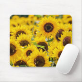 Name des personalisierten Gelbblütenfelds Mousepad (Mit Mouse)