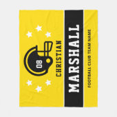 Name des personalisierten Gelben und Schwarzen Fuß Fleecedecke (Vorderseite)