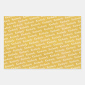 Name des personalisierten Glitzer Geschenkpapier Set (Vorderseite)