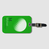 Name des personalisierten Golfspielers grün Gepäckanhänger (Vorderseite (Horizontal))