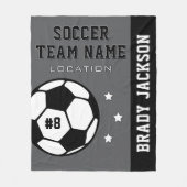 Name des personalisierten Grauen und Schwarzen Fuß Fleecedecke (Vorderseite)