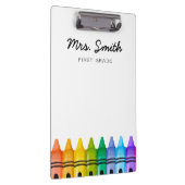 Name des personalisierten Grundschullehrers Klemmbrett (Rechts)