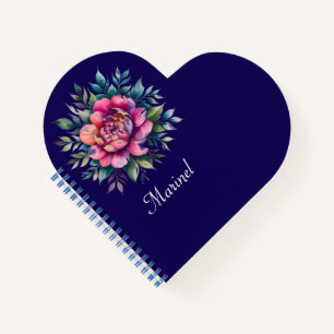 Name des personalisierten Heart Journal-Editierbar Notizblock