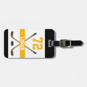 Name des personalisierten Hockey-Spielers: Yellow  Gepäckanhänger (Vorderseite horizontal)