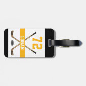 Name des personalisierten Hockey-Spielers: Yellow  Gepäckanhänger (Rückseite horizontal)