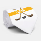 Name des personalisierten Hockey-Spielers: Yellow  Krawatte (Gerollt)