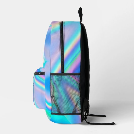Name des personalisierten Holographischen Regenbog Bedruckter Rucksack (Rechts)