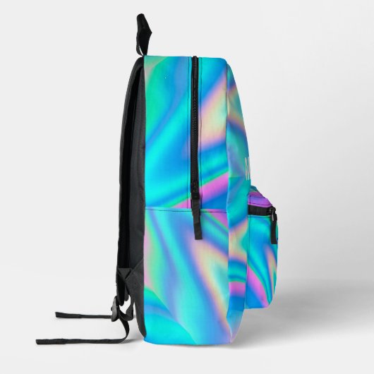 Name des personalisierten Holographischen Regenbog Bedruckter Rucksack (Links)