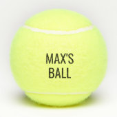 Name des personalisierten Hundes Paw Tennisbälle (Rückseite)