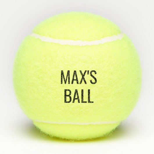 Name des personalisierten Hundes Paw Tennisbälle (Rückseite)