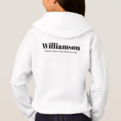 Name des personalisierten Kick Boxing Boxers Hoodie (Rückseite)