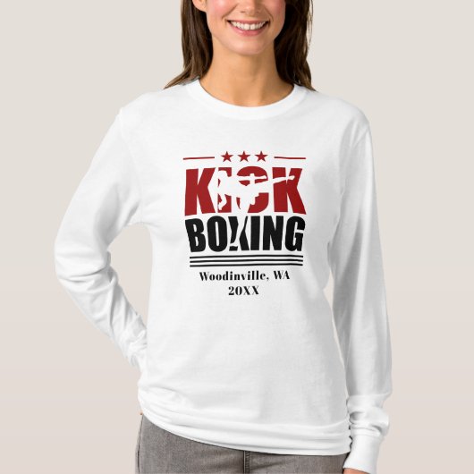 Name des personalisierten Kick Boxing Boxers T-Shirt (Vorderseite)