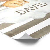 Name des Personalisierten Kinderzimmers Lion Baby Poster (Ecke)