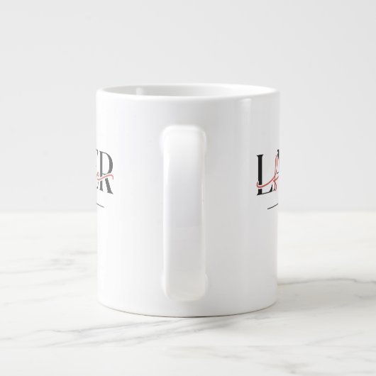 Name des personalisierten künftigen Rechtsanwalts Jumbo-Tasse (Rückseite)