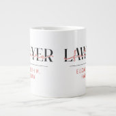 Name des personalisierten künftigen Rechtsanwalts Jumbo-Tasse (Vorderseite)