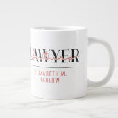 Name des personalisierten künftigen Rechtsanwalts Jumbo-Tasse (Rechts)