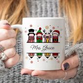Name des personalisierten Lehrers Bleistift, Weihn Kaffeetasse