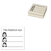 Name des personalisierten Lehrers Emojis Validieru Gummistempel (Stempel)