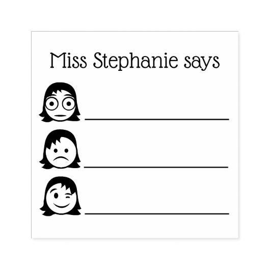 Name des personalisierten Lehrers Emojis Validieru Gummistempel (Prägung)