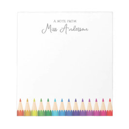 Name des personalisierten Lehrers - farbenfrohe St Notizblock