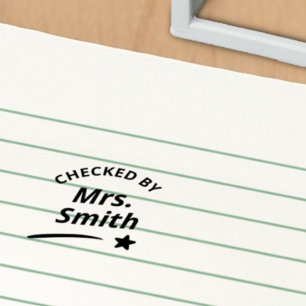 Name des personalisierten Lehrers nach Einstufung Permastempel