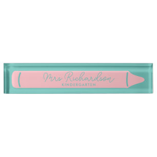 Name des personalisierten Lehrers Stift Modernes R Namensplakette