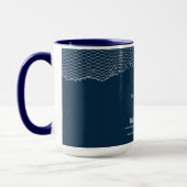 Name des Personalisierten Leuchtturms Navy Blue Tasse (Links)