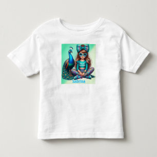 Name des personalisierten Mädchens Kleinkind T-shirt