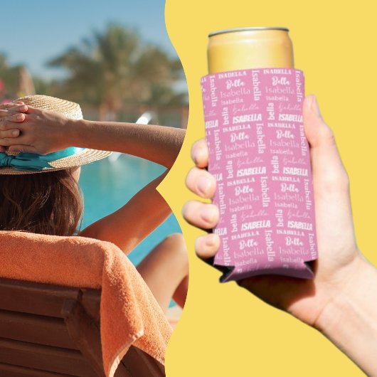 Name des personalisierten Mädchens Rosa Selters Dosenkühler