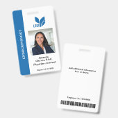 Name des Personalisierten Mitarbeiter-ID-Fotos Ausweis (Vorder- & Rückseite)