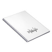 Name des personalisierten modernen Monogramms Notizblock (Rechte Seite)