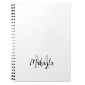 Name des personalisierten modernen Monogramms Notizblock (Vorderseite)