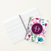 Name des personalisierten Monogram-Skripts Notizblock (Innenseite)