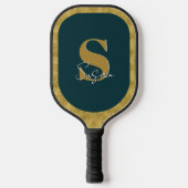 Name des personalisierten Monogram-Skripts Pickleball Schläger (Vorderseite)