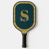 Name des personalisierten Monogram-Skripts Pickleball Schläger (Rückseite)