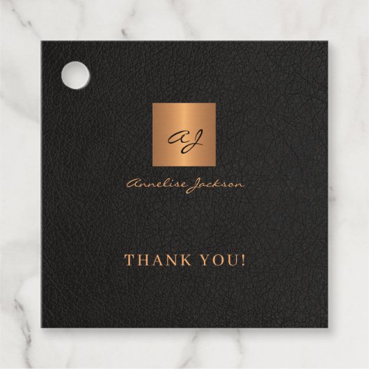 Name des personalisierten Monogramm-Monogrammes Geschenkanhänger (Vorderseite)