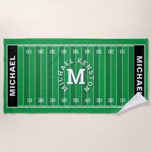 Name des Personalisierten Monogrammes für Fußballf Strandtuch