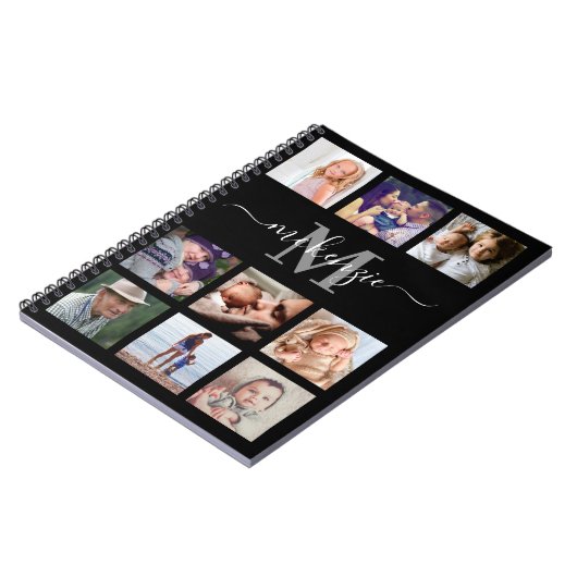 Name des personalisierten Monogrammes Notizblock (Linke Seite)