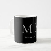 Name des Personalisierten Monogramms der modernen Kaffeetasse (Vorderseite Links)