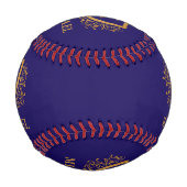 Name des Personalisierten Monogramms für Navy Blue Baseball (Rückseite)