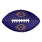 Name des Personalisierten Monogramms für Navy Blue Football (Vorderseite)
