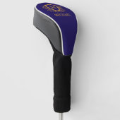 Name des Personalisierten Monogramms für Navy Blue Golf Headcover (angewinkelt)