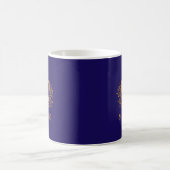 Name des Personalisierten Monogramms für Navy Blue Kaffeetasse (Mittel)