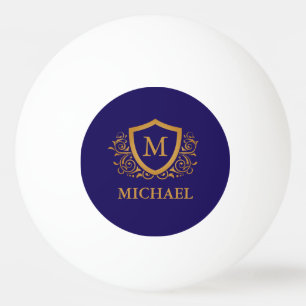 Name des Personalisierten Monogramms für Navy Blue Tischtennisball