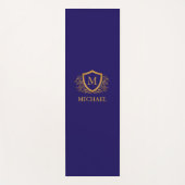 Name des Personalisierten Monogramms für Navy Blue Yogamatte (Vorderseite)