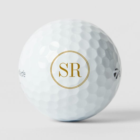 Name des personalisierten Monogramms Initial-Golf- Golfball (Vorderseite)