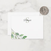 Name des personalisierten Monogramms Mitteilungskarte (Vorderseite/Rückseite Beispiel)