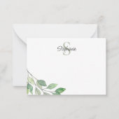 Name des personalisierten Monogramms Mitteilungskarte (Vorderseite)